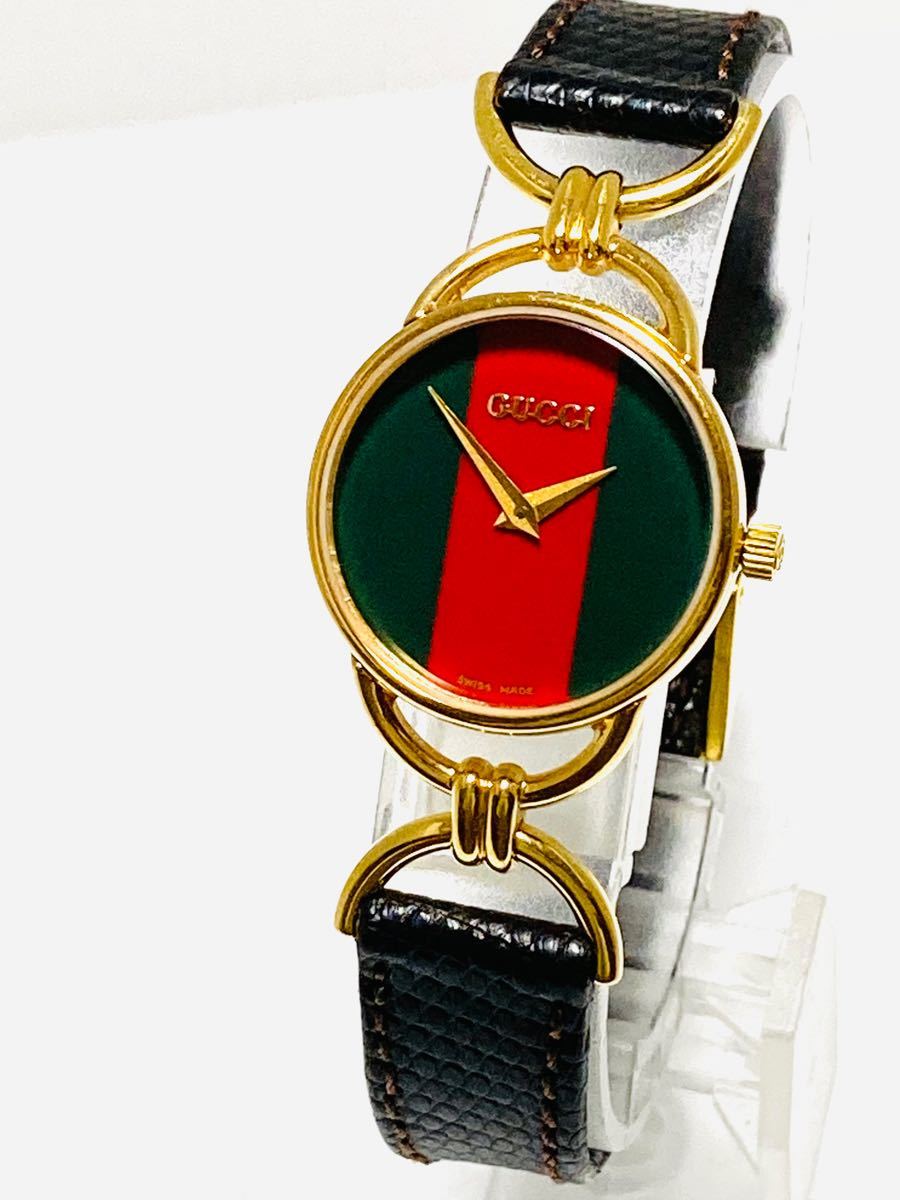 美品！ GUCCI グッチ 電池新品交換済み 純正ベルト レディース腕時計