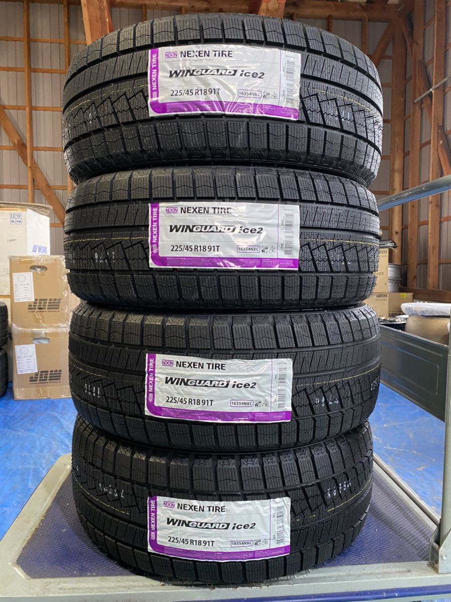 新品 2022年製 225/45R18 スタッドレス 4本 クラウン RS アスリート スバル レヴォーグ 225-45-18