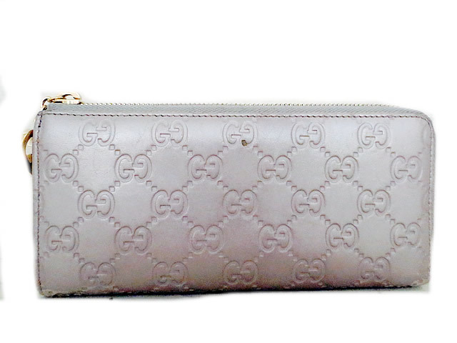 美品 GUCCI グッチシマ GG柄 ラウンドーファスナー長財布 ファッション