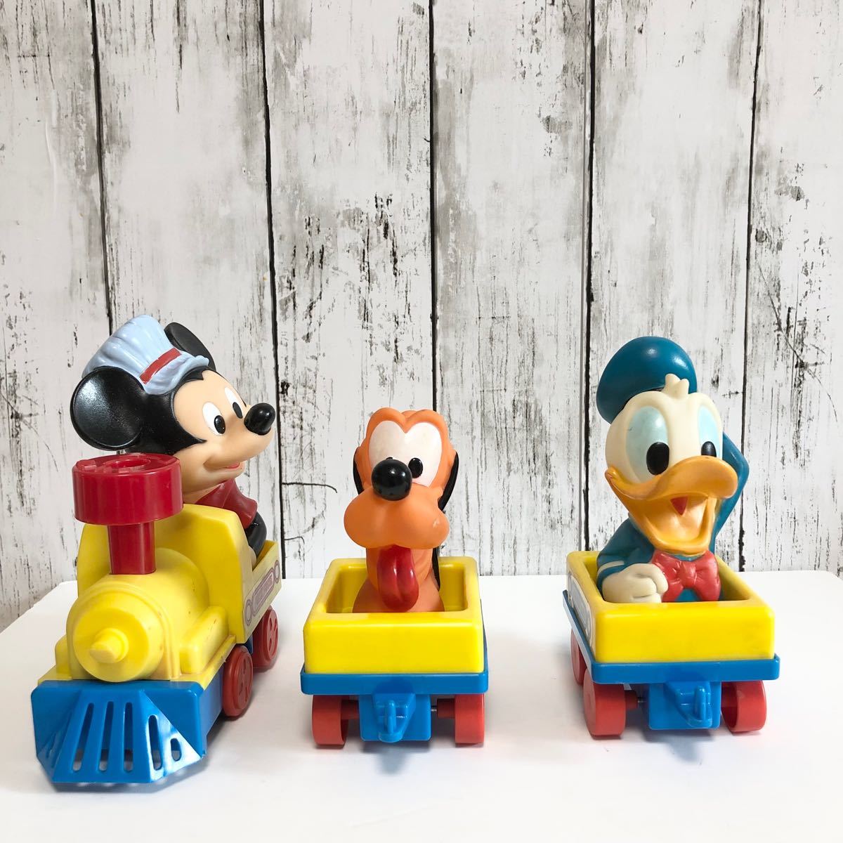 ミッキーマウス　公式　機関車　ソフビミッキー　ILLCO社希少　80年代 動くおもちゃ　ヴィンテージおもちゃ　ドナルド　プルート