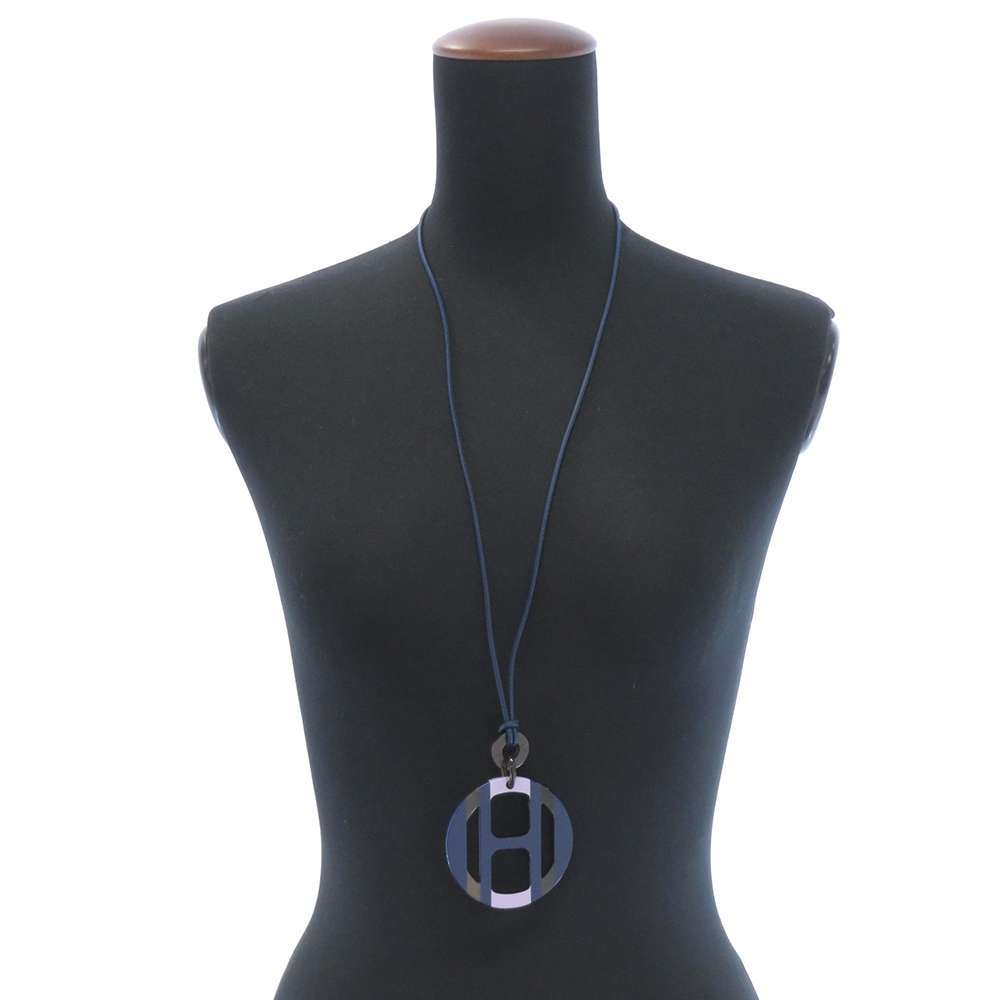 エルメス ネックレス Hエキップ リラス バッファローホーン HERMES