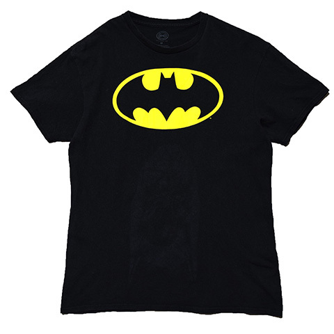 【M】 DCコミックス バットマン ロゴプリント ギミックフェイス Tシャツ メンズM 映画 BATMAN ハロウィン アメコミ 古着 BA3566の画像1