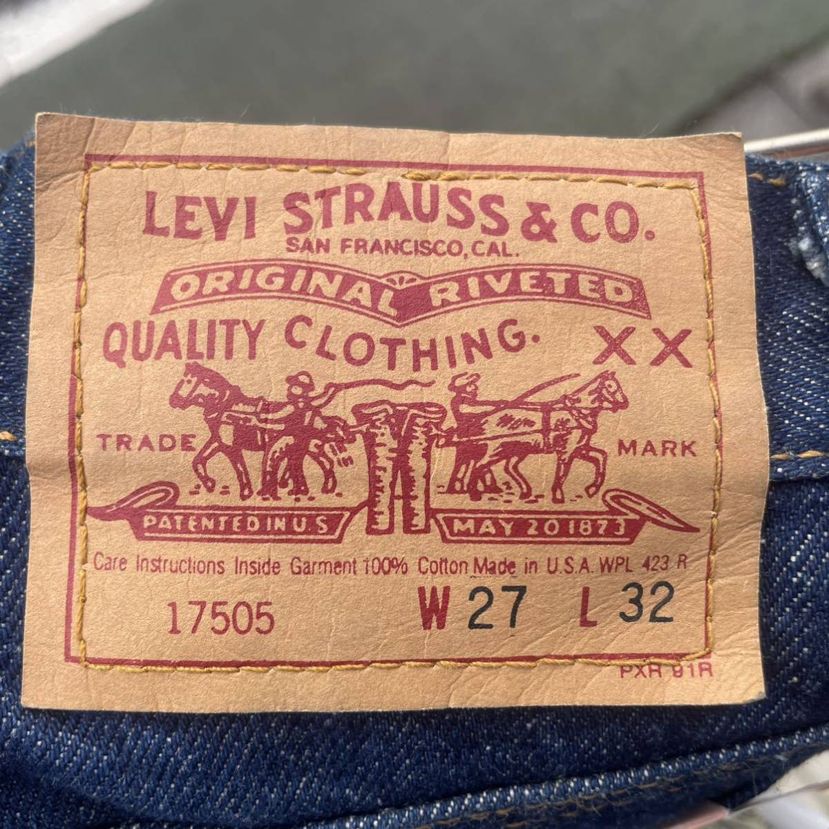 deadstock Levi's 505 デニムパンツ 米国製 vintage ビンテージ USA製 W27 No.22_画像5