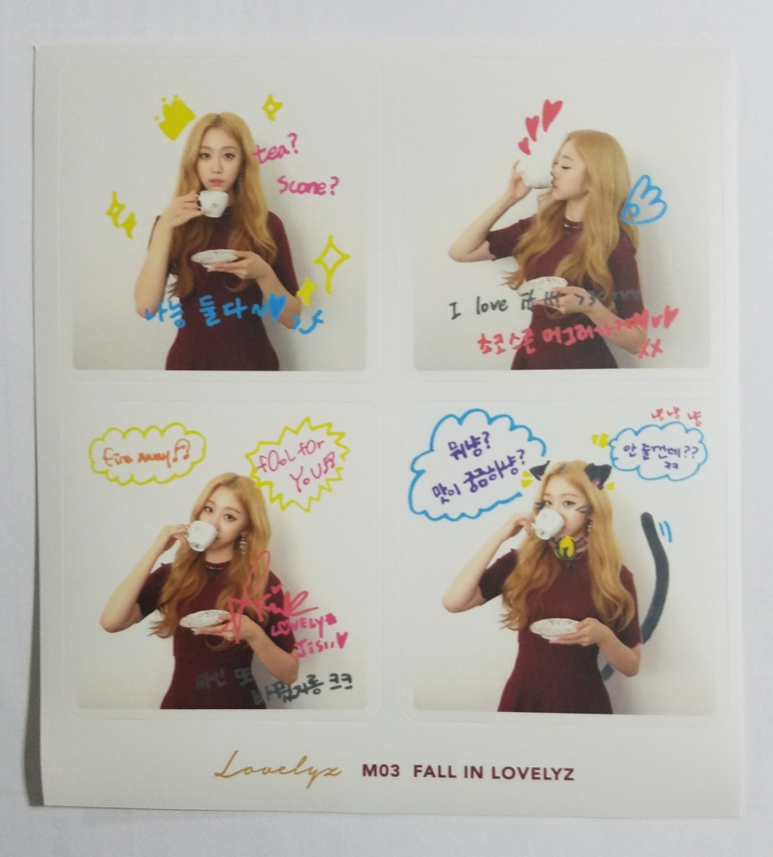 LOVELYZjisFALL IN LOVELYZ photo sticker prompt decision Jisoo Rav Lee z3rd Mini Album Korea record seal 