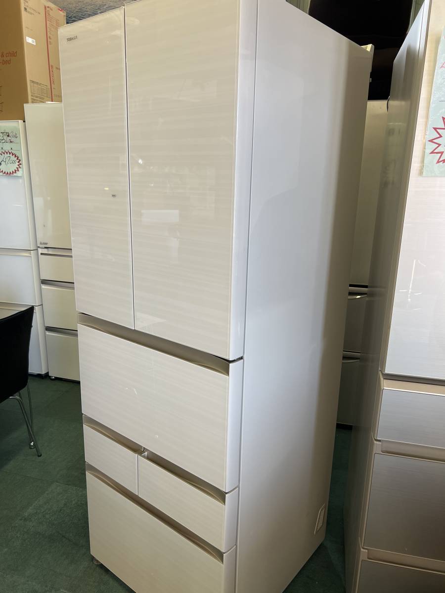 美品 TOSHIBA 東芝 冷凍冷蔵庫 VEGETA GR-P510FW（ZC）6ドア フレンチドア(観音開き) 509L 自動製氷 タッチオープン  2018年製