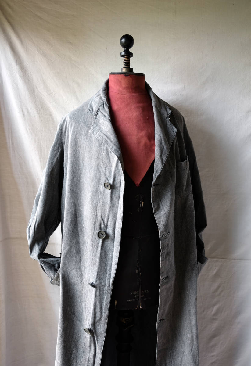 美品 フランス アトリエコートごま塩 bckediri.beacukai.go.id
