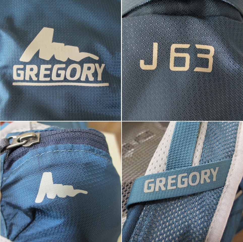 美品！【送料無料】定価30,250円 GREGORY(グレゴリー) J 63 （サイズ：WM） 青系色 女性用 バックパッカー/テント泊/縦走/防災用に_画像6