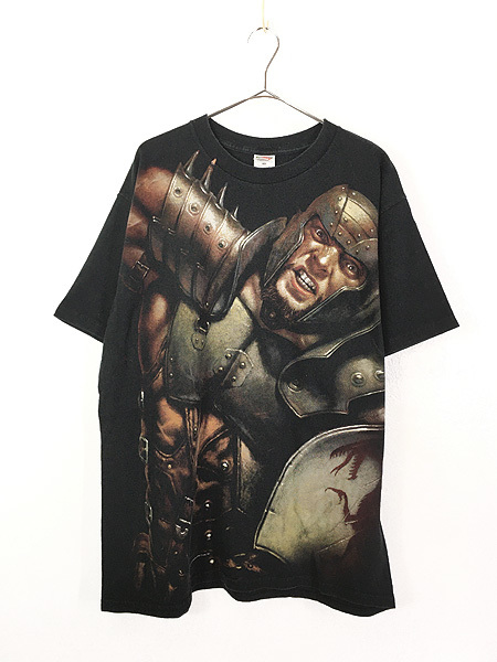 古着 00s Dungeons & Dragons RPG ゲーム リアル グラフィック Tシャツ XL 古着