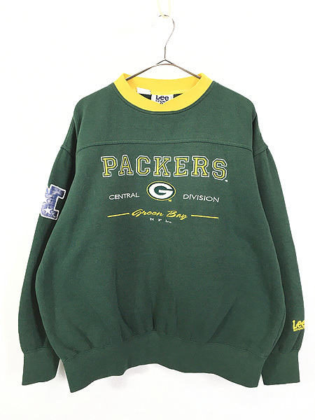 古着 90s NFL Green Bay Packers パッカーズ 刺しゅう スウェット トレーナー L 古着_画像1