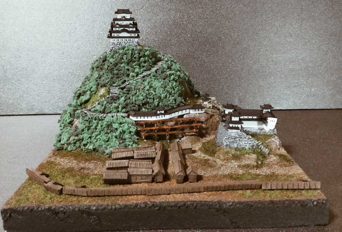 城 ジオラマ 日本の架空の城 ハンドメイド