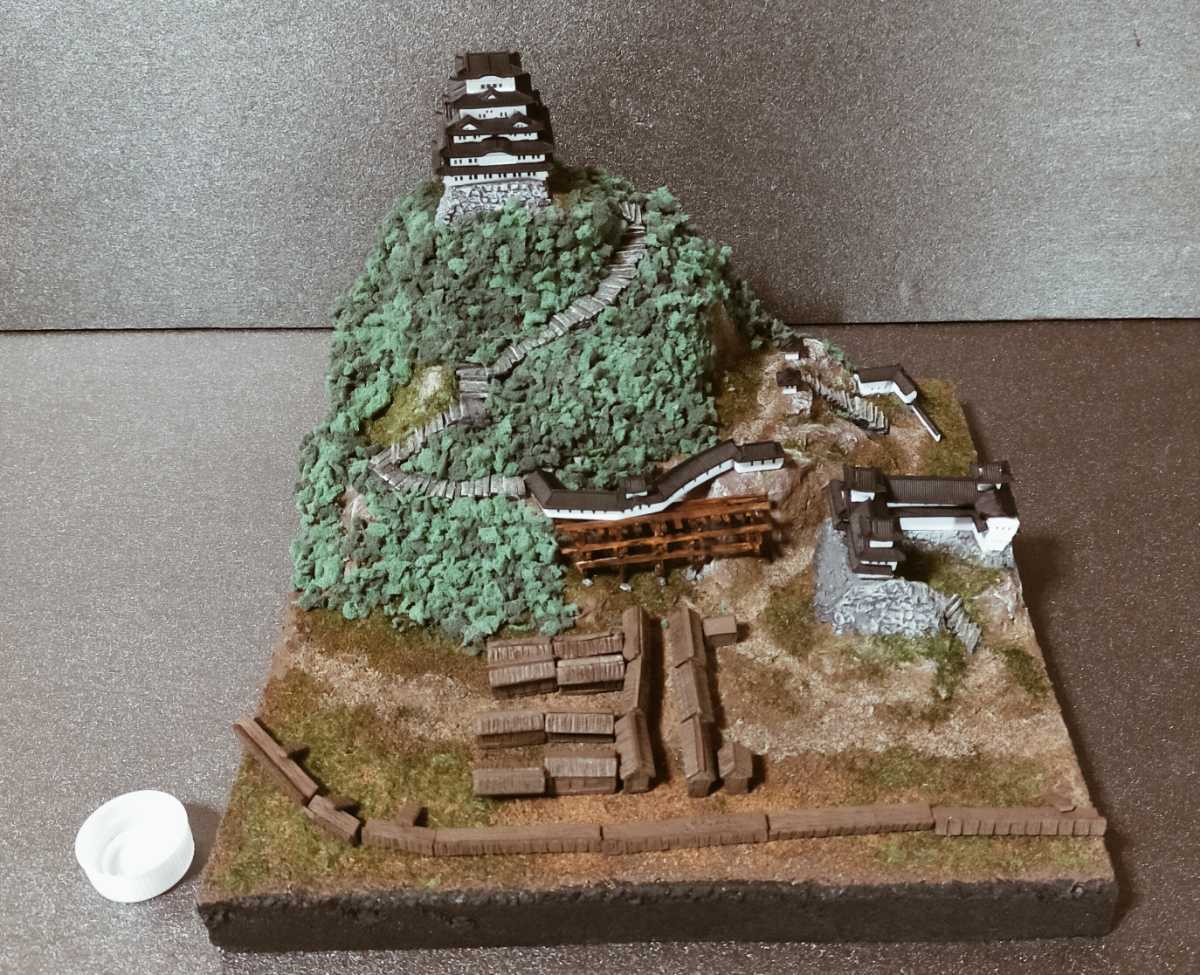 城 ジオラマ 日本の架空の城 ハンドメイド