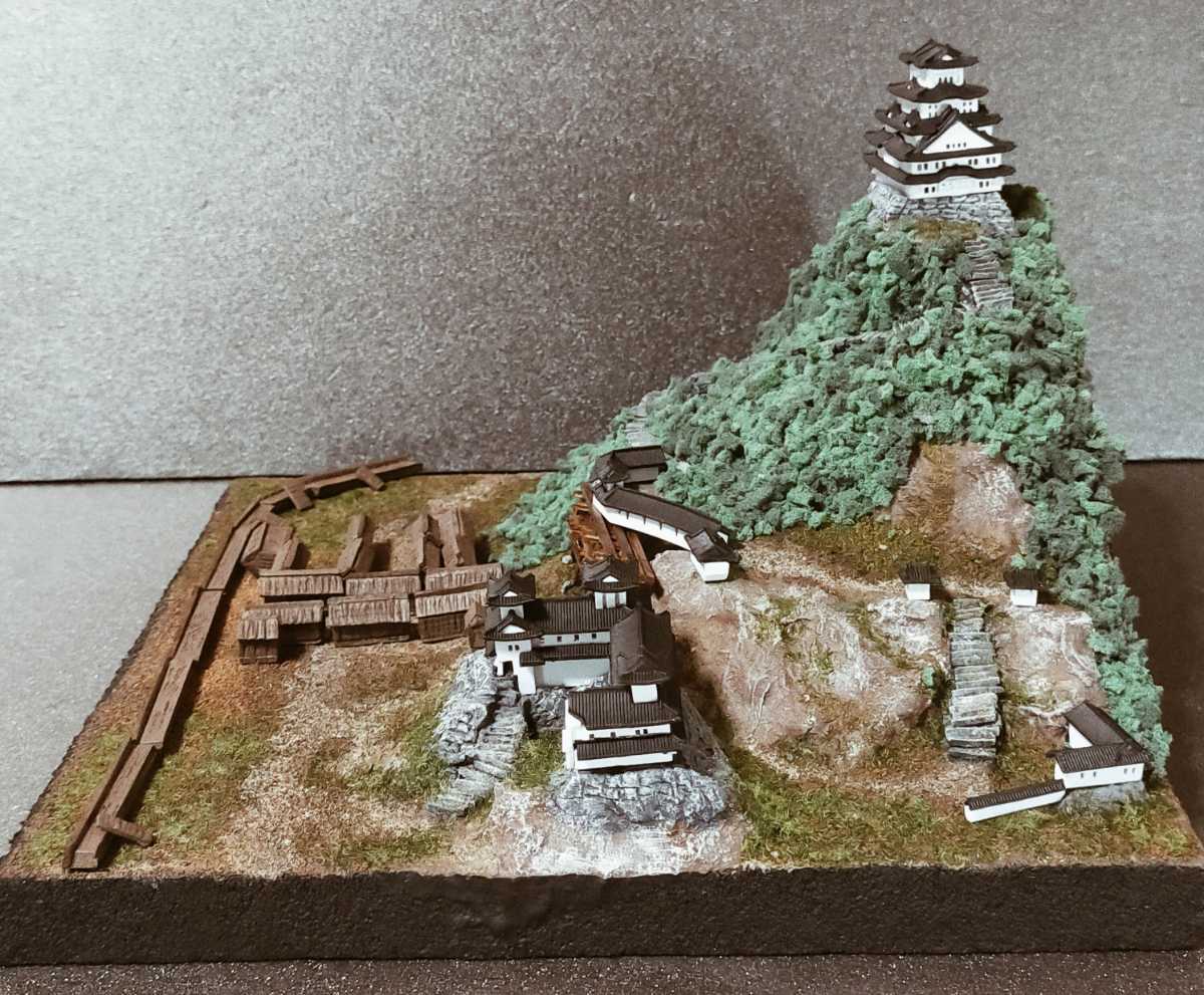 城 ジオラマ 日本の架空の城 ハンドメイド