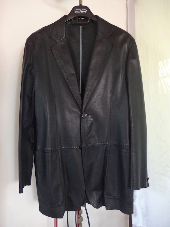 名作貴重 美品 JIL SANDER Collection 本人デザイン イタリア製 最高級レザージャケット ジル・サンダー 46 _画像4