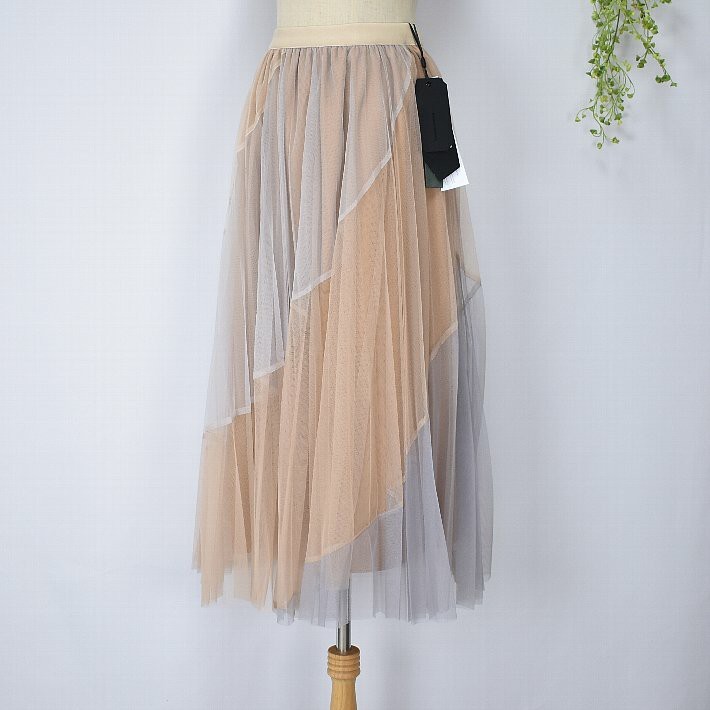 [閉店セール中]　新品 ミカーレミカーレ パワーネット スカート M101-081 ベージュ