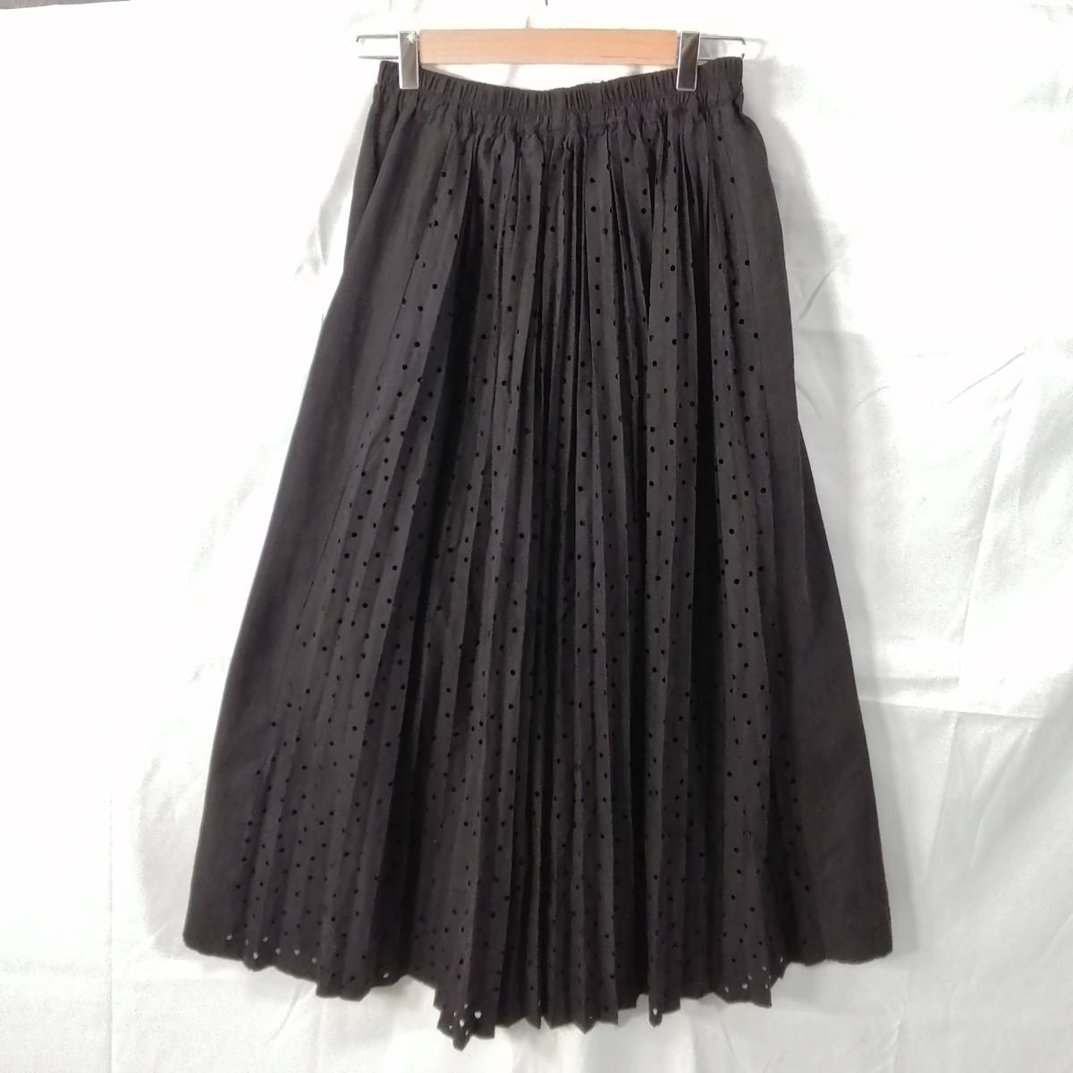 未使用 KOHAKU スカート ブラック ドット ロングスカート サイズ F フリー レディース 黒 コハク _画像2