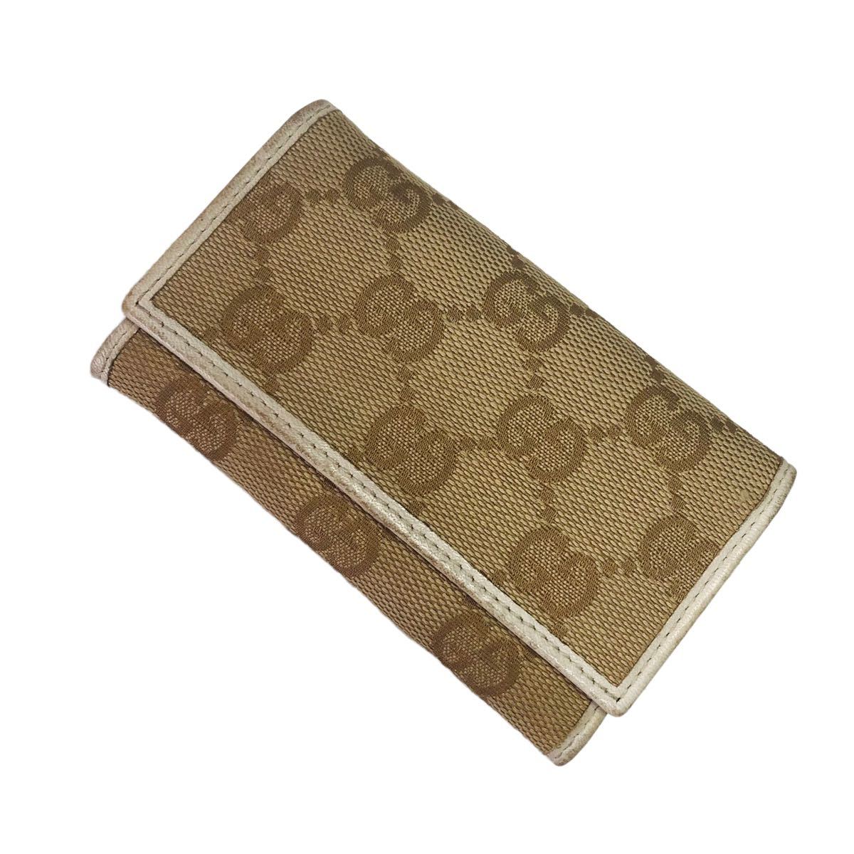 ★ 正規品 ★ GUCCI グッチ 6連フック キーケース GG柄 ベージュ ジャガード イタリア製 KEY CASE 即日発送