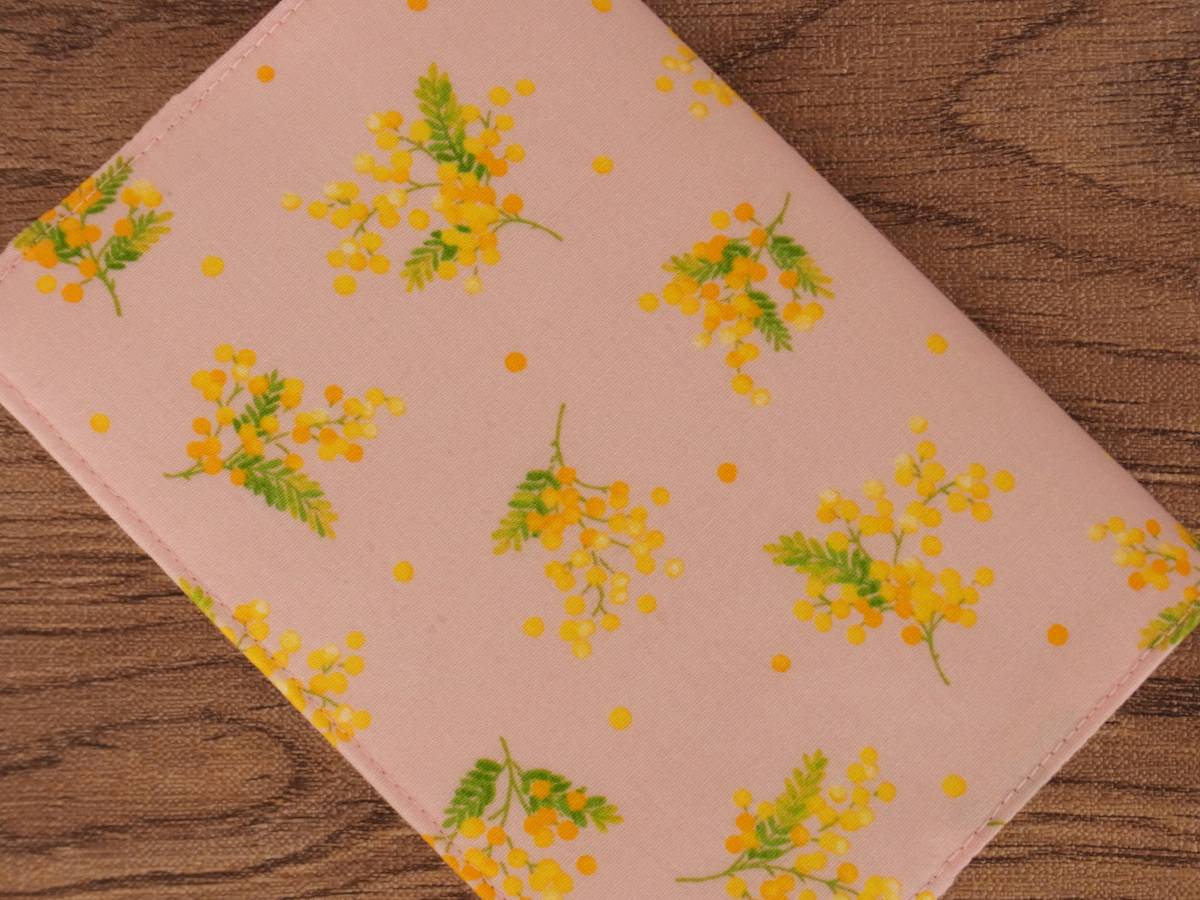 [ library book@] gum band . attaching book cover *mimo The floral print flower * pink 