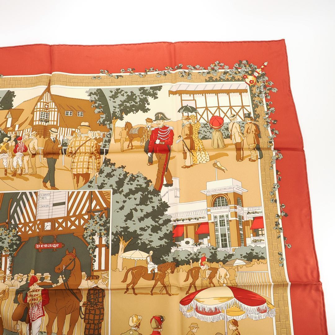 新品同様】エルメス Hermes カレ 90 Un siecle de Courses a Deauville