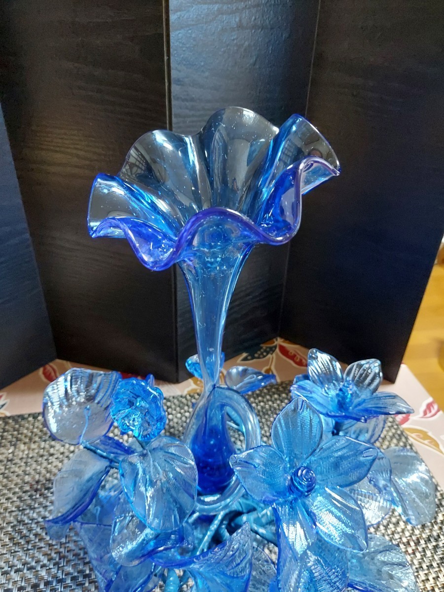 一部予約 豪華 アート花瓶 ガラス工芸 ハンドメイド クラゲ 吹きガラス