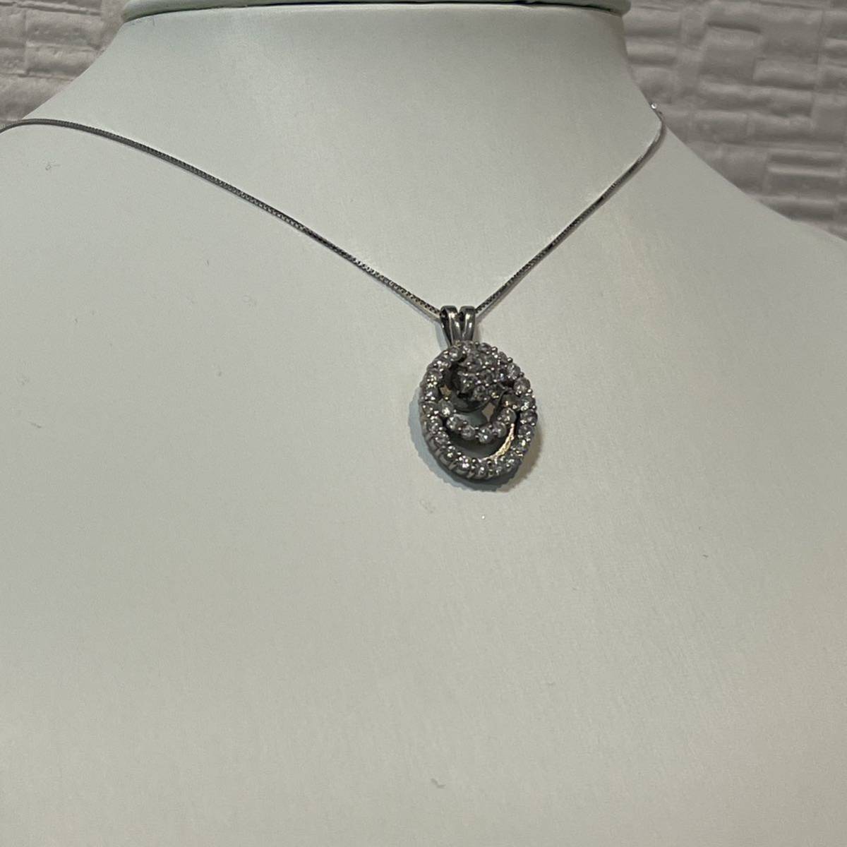 1ct 動く‼️ pt900ネックレス ダイヤモンドネックレス プラチナ-