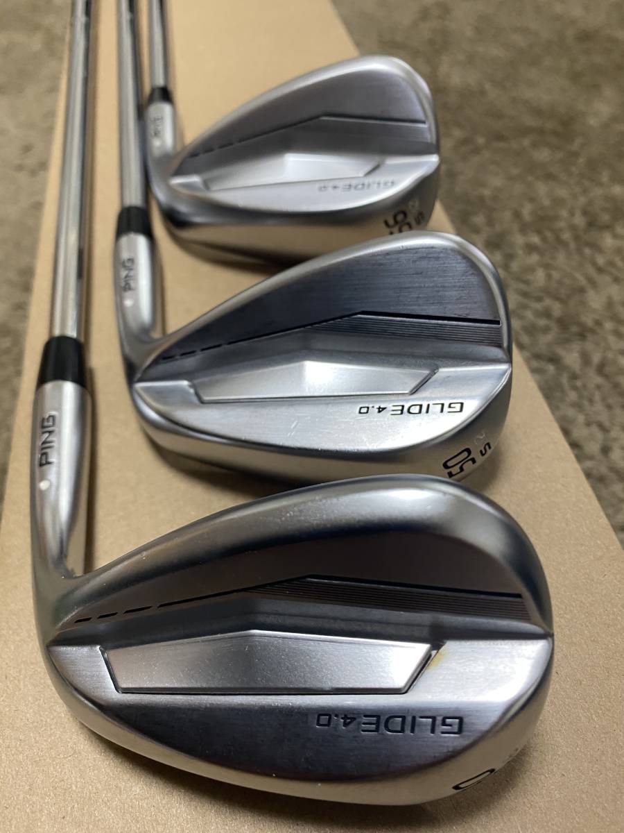 ピンPING GLIDE4.0 3本セット 50°S 56°S 60°T 白ドット MODUS3 TOUR115