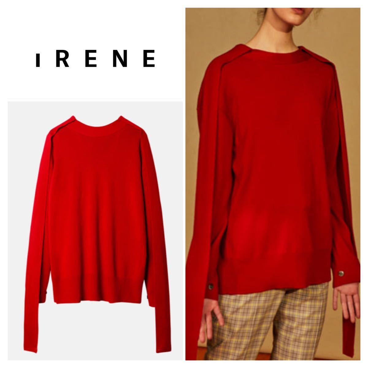 IRENE I Rene Merino Wool Knit Topsmelino wool knitted red 22925