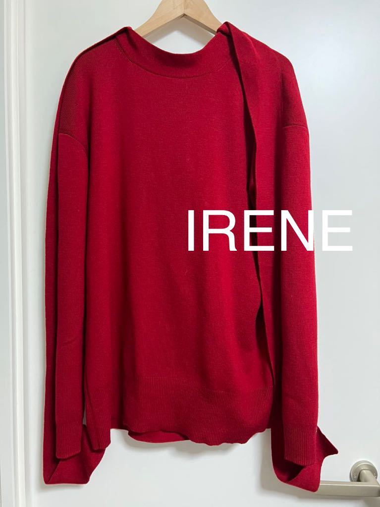 IRENE I Rene Merino Wool Knit Topsmelino wool knitted red 22925