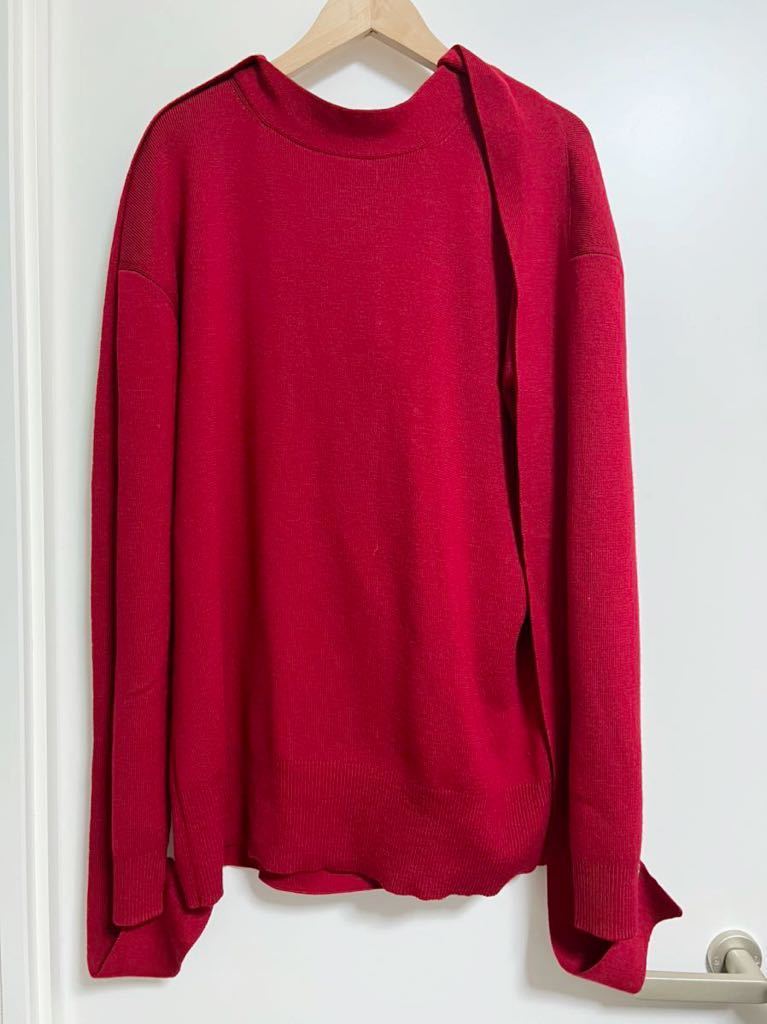 IRENE I Rene Merino Wool Knit Topsmelino wool knitted red 22925
