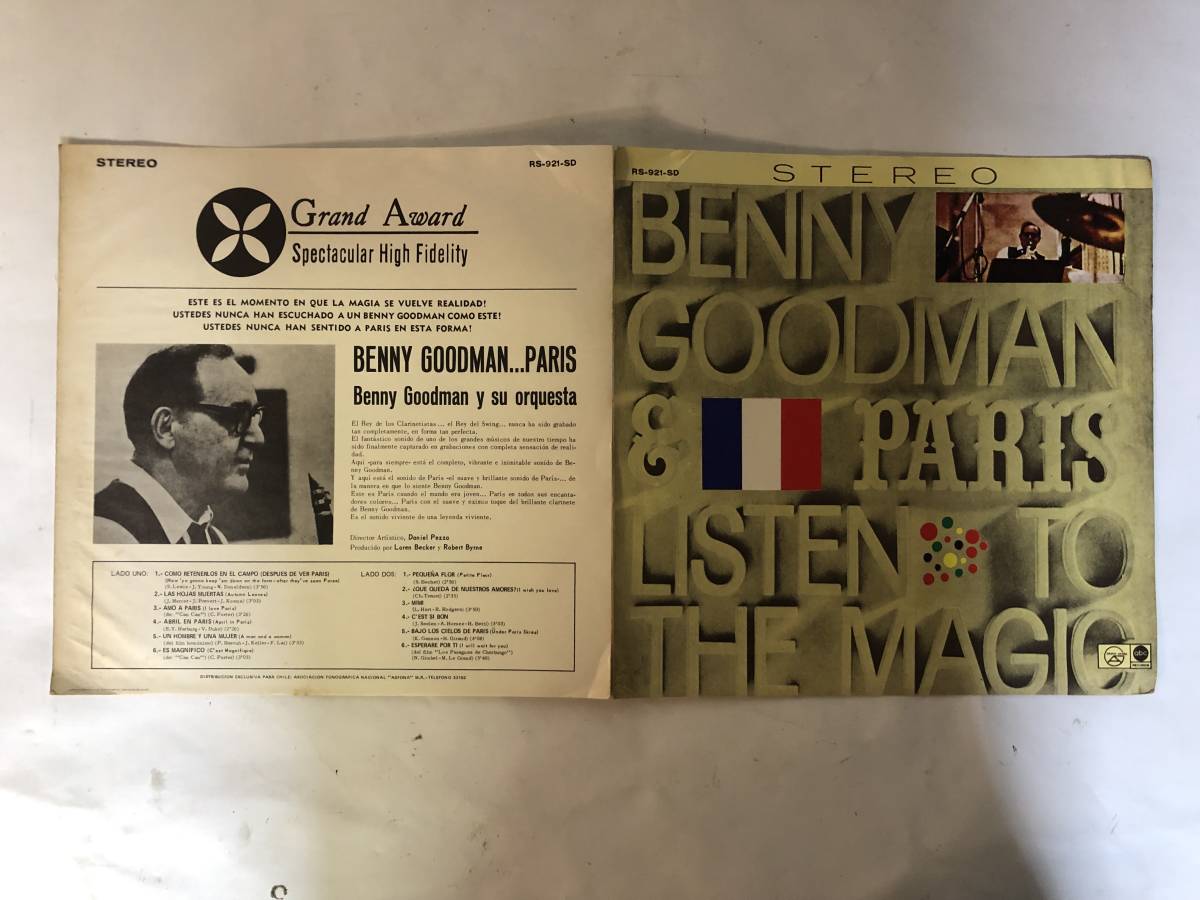 20922S 輸入盤 12inch LP★BENNY GOODMAN/BENNY GOODMAN...PARIS★RS 921 SD_ジャケットは完全に見開き状態です。