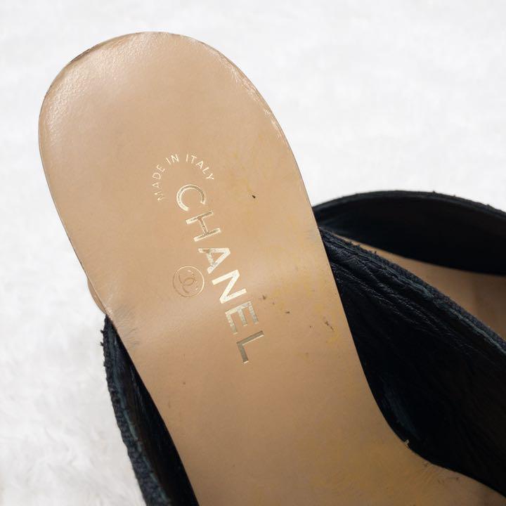 ✨直販卸売✨ CHANEL シャネル キャンバス ココマーク ミュール