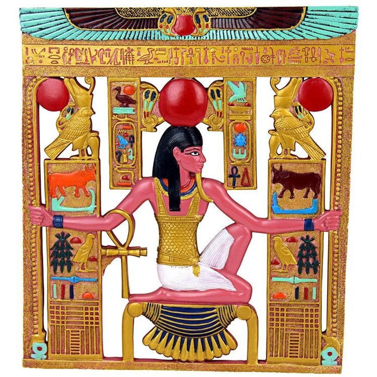 代引き手数料無料 ツタンカーメン王の椅子のレリーフ　壁掛けインテリア置物装飾品ホームデコ飾り小物エジプト雑貨芸術アンクカルトゥーシュ象形文字壁飾り エスニック