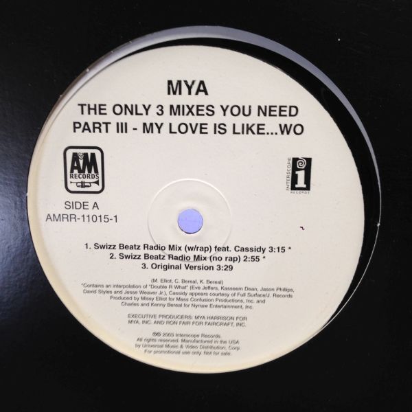 12inchレコード MYA / PART III - MY LOVE IS LIKE... WO feat. CASSIDY_画像1
