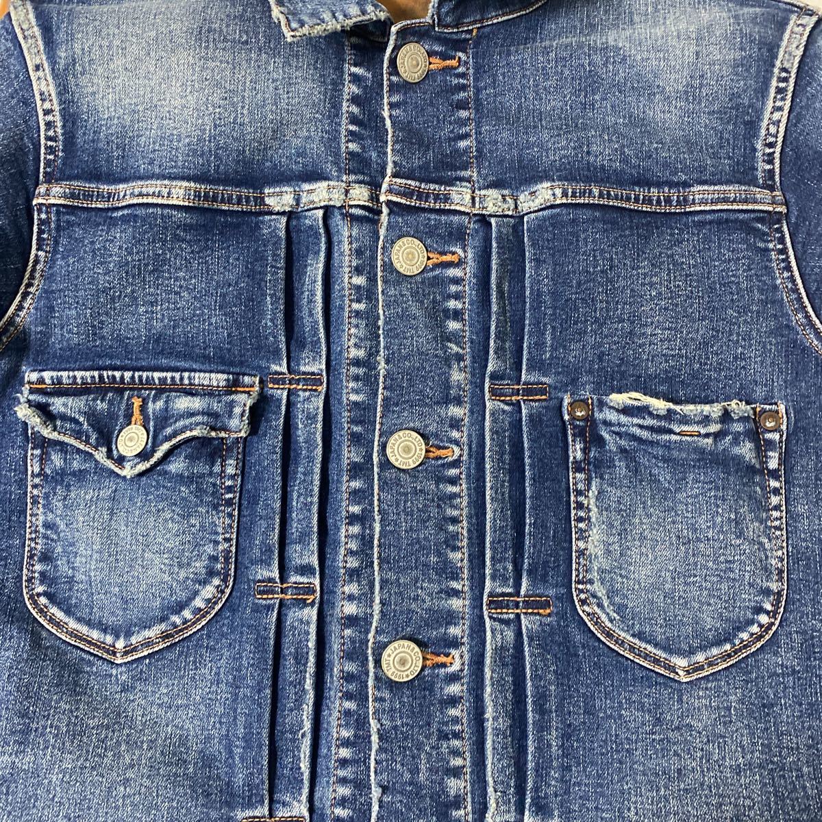 美品 21 ss TMT ダメージ 加工 ストレッチ デニム ジャケット L 507