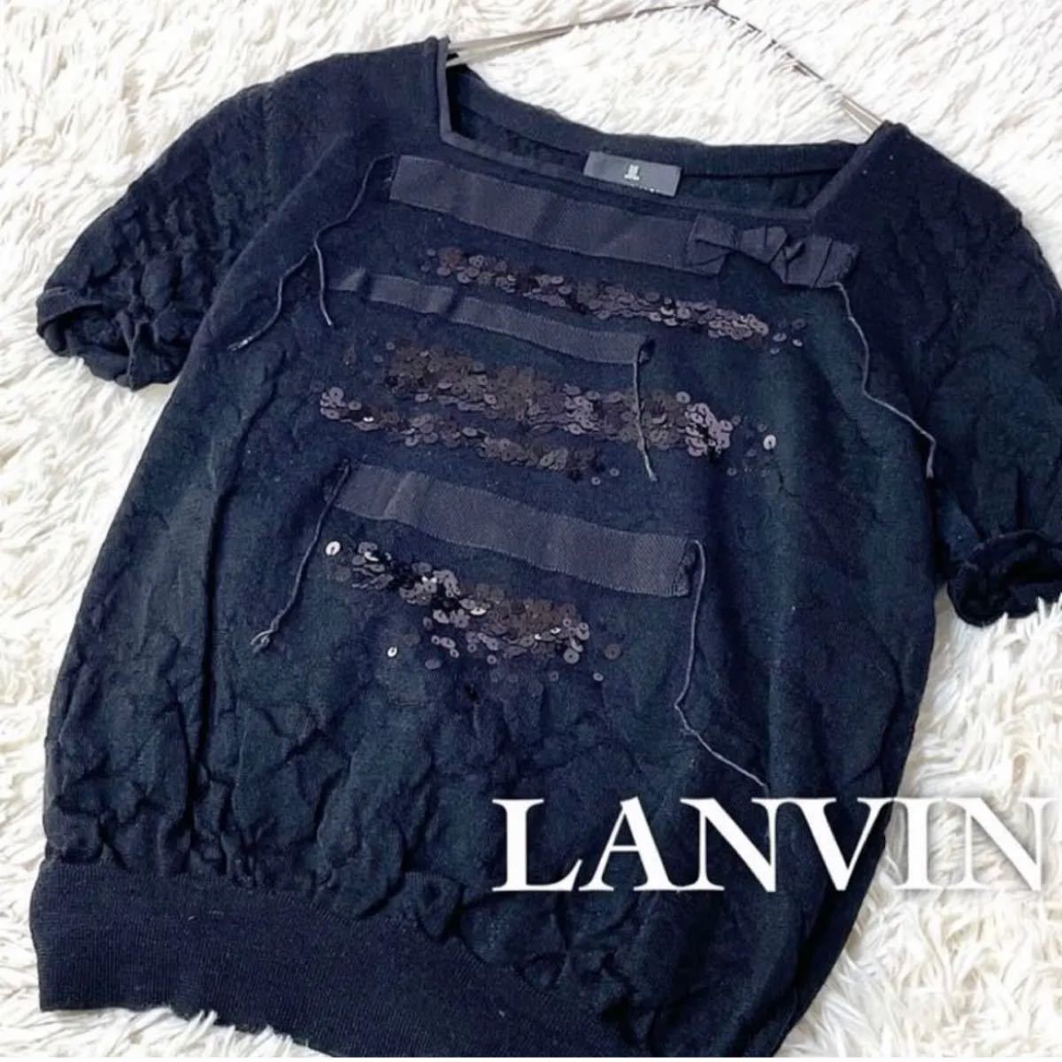 美品】 LANVIN ランバンコレクション ①花柄ニット／②半袖カットソー