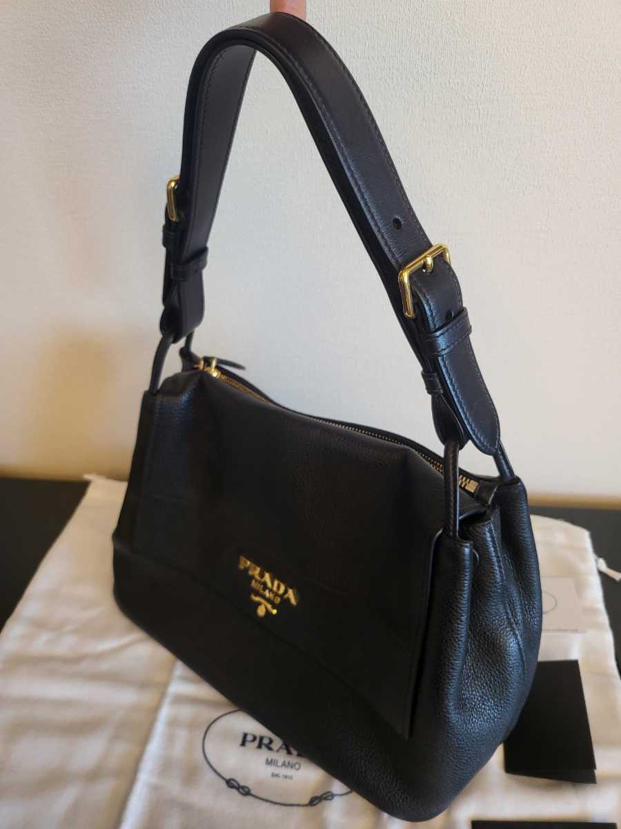 PRADA プラダ レザーバッグ 品番1BD052 保証カード付き 使用僅か美品