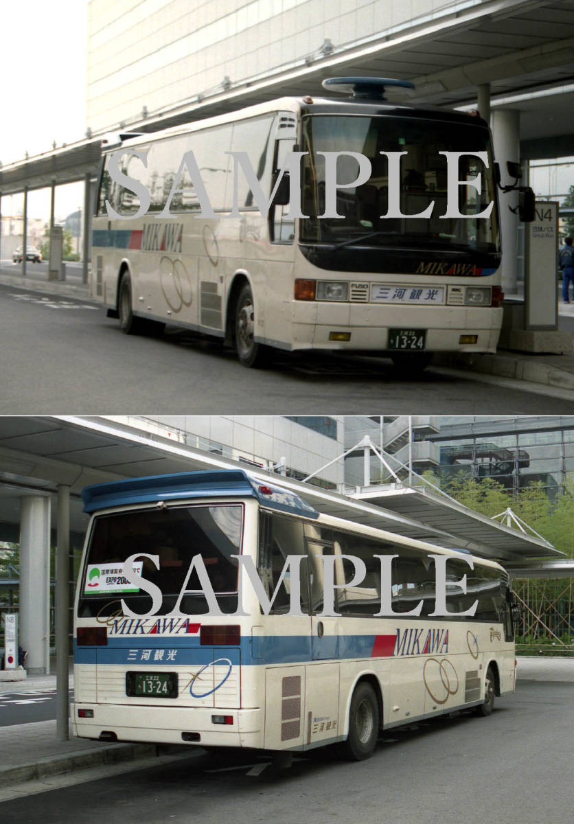 F[ bus photograph ]L version 2 sheets Mikawa sightseeing aero bus 