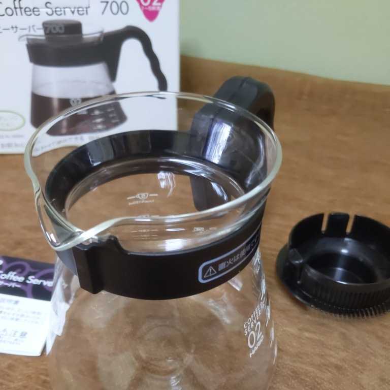  HARIO HARIO V60 coffee server 700 1~5 cup for heat-resisting gala spot cover . did .. microwave oven! black owner manual / VCS-02B