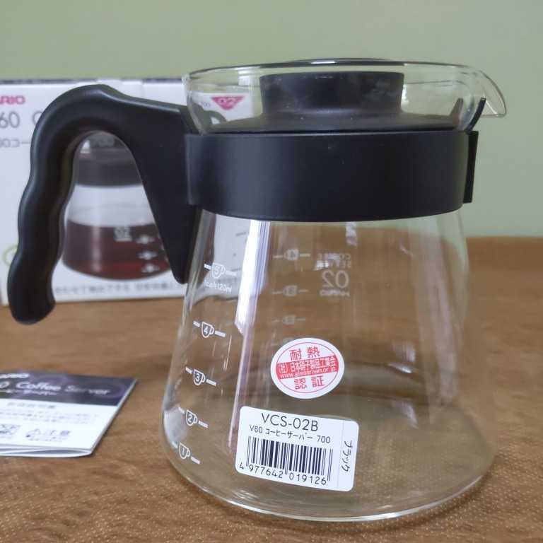  HARIO HARIO V60 coffee server 700 1~5 cup for heat-resisting gala spot cover . did .. microwave oven! black owner manual / VCS-02B