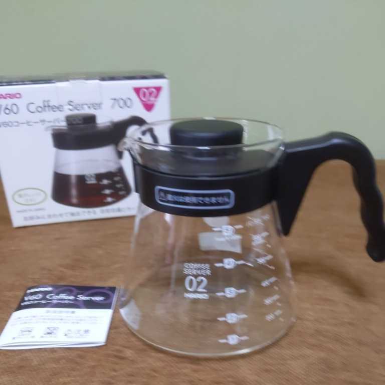  HARIO HARIO V60 coffee server 700 1~5 cup for heat-resisting gala spot cover . did .. microwave oven! black owner manual / VCS-02B