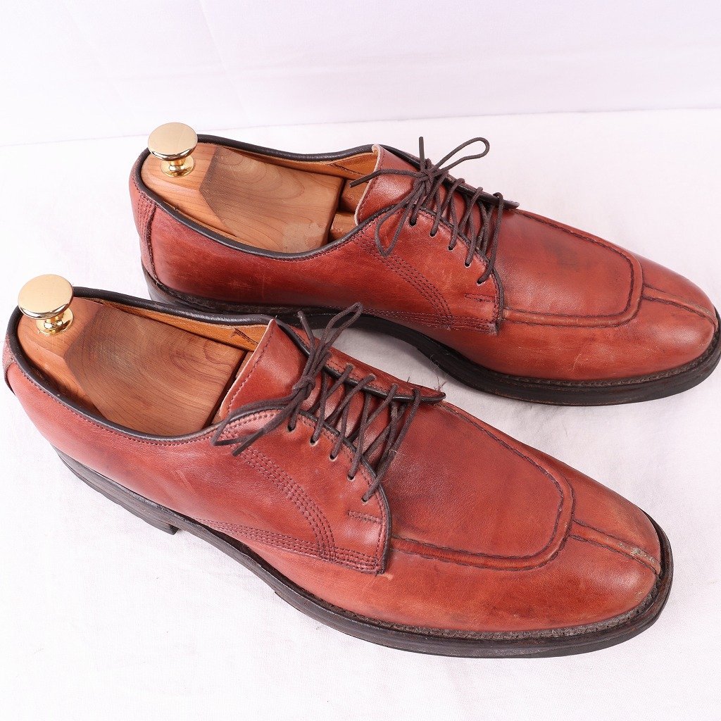 アレンエドモンズ 9 D Uチップ 茶 ブラウン dellwood レザー ALLEN EDMONDS メンズ アメリカ靴 中古靴 古着 ds2948_画像8