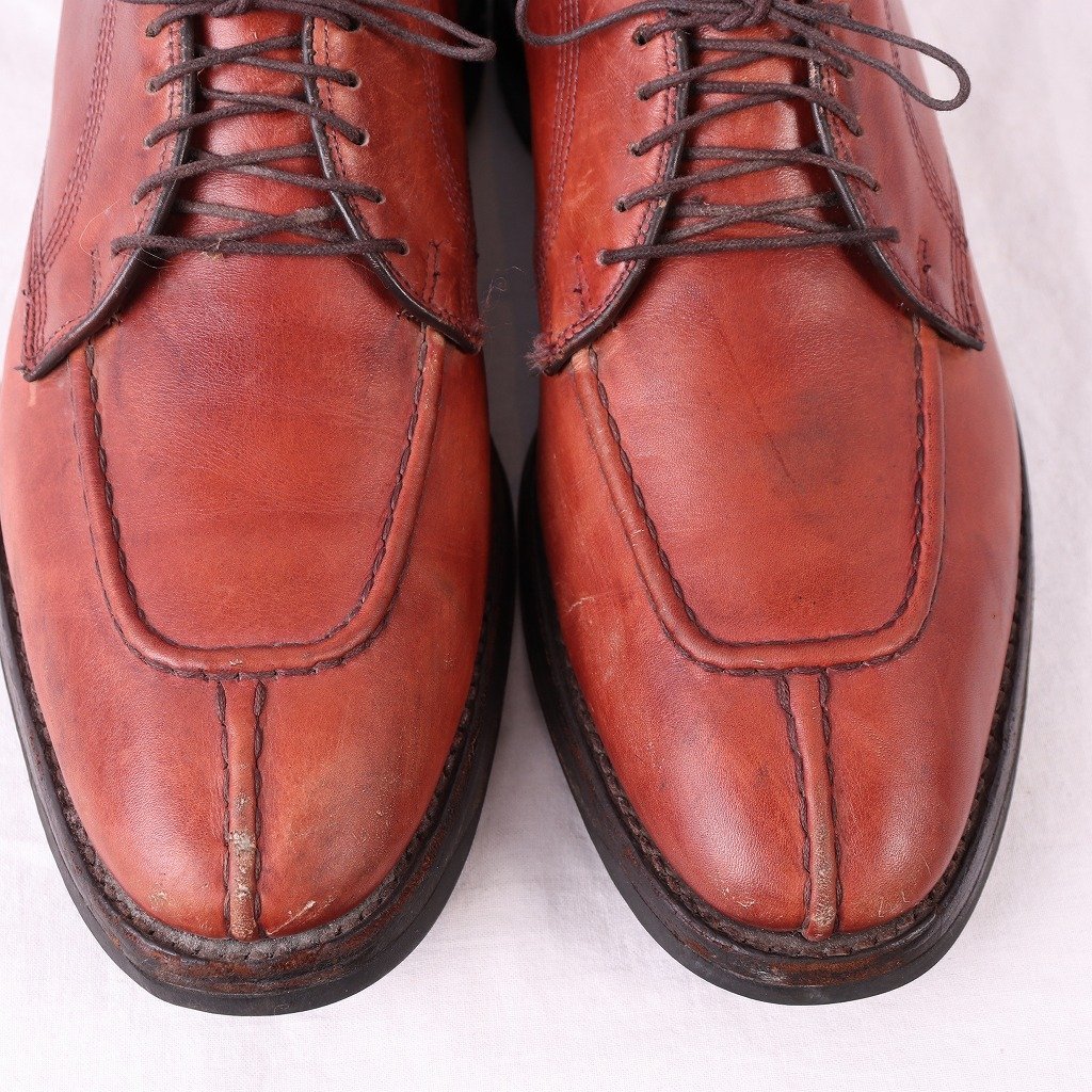 アレンエドモンズ 9 D Uチップ 茶 ブラウン dellwood レザー ALLEN EDMONDS メンズ アメリカ靴 中古靴 古着 ds2948_画像3