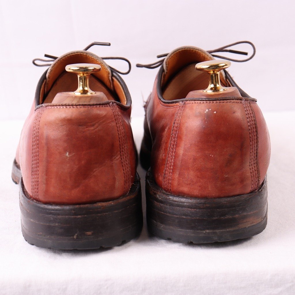 アレンエドモンズ 9 D Uチップ 茶 ブラウン dellwood レザー ALLEN EDMONDS メンズ アメリカ靴 中古靴 古着 ds2948_画像4