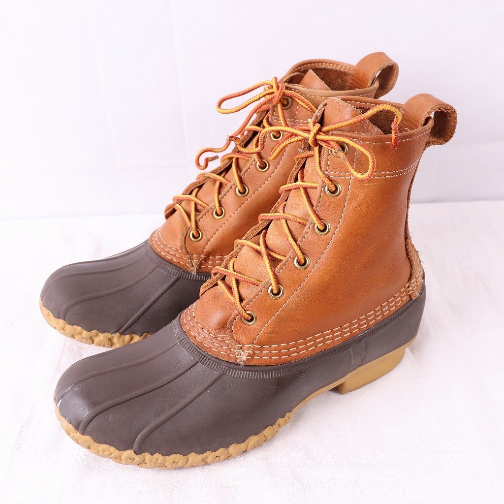 超美品 USA製 bb755 古着 中古靴 ガムシュー ブーツ メンズ L.L.Bean LLビーン アメリカ製 6ホール 位 26.0cm ビーンブーツ 男性用