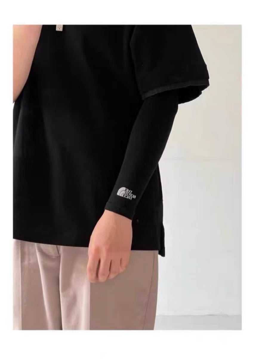スイーツ柄 ブルー ノースフェイス アームカバー UVカット日焼け防止 男女兼用 黒 正規品 通販 ザノースフェイス アームカバー ブラック Sサイズ