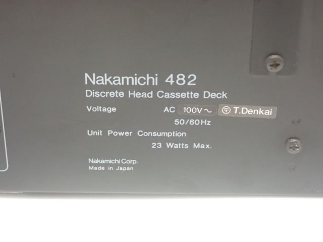 Nakamichi ナカミチ 482 ステレオカセットデッキ ♪ 6750C-15 Nakamichi ナカミチ 482 ステレオカセットデッキ ♪ 6750C-15
