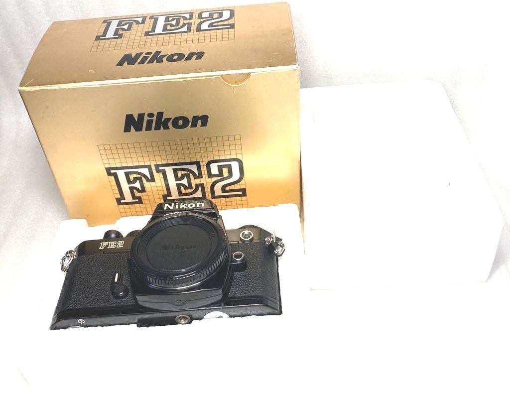 ☆完動・かなり綺麗・極美品☆Nikon FE2 ブラック ボディ 元箱(上下