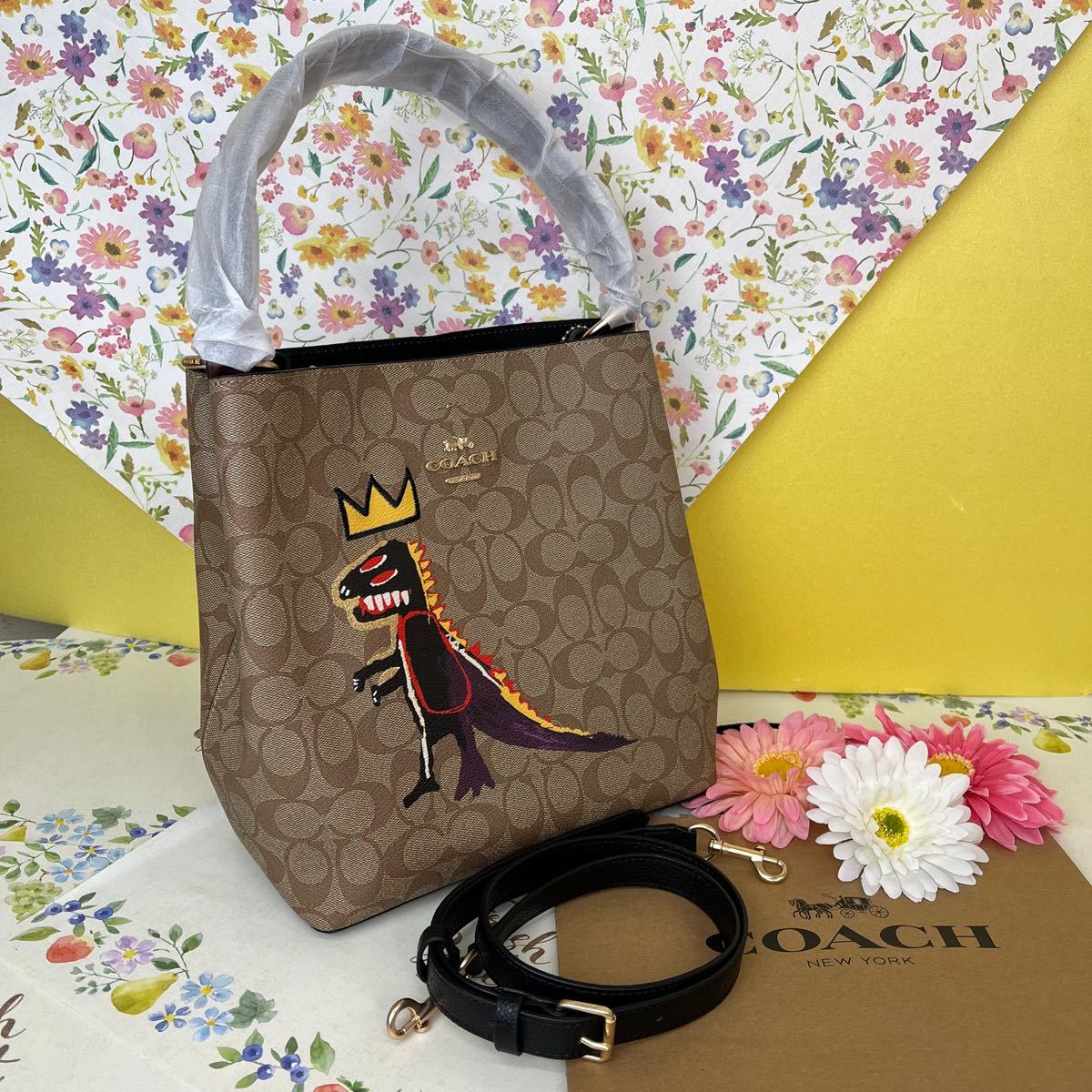 COACH コーチ バスキア ショルダーバッグ シグネチャー ブラウン Yahoo