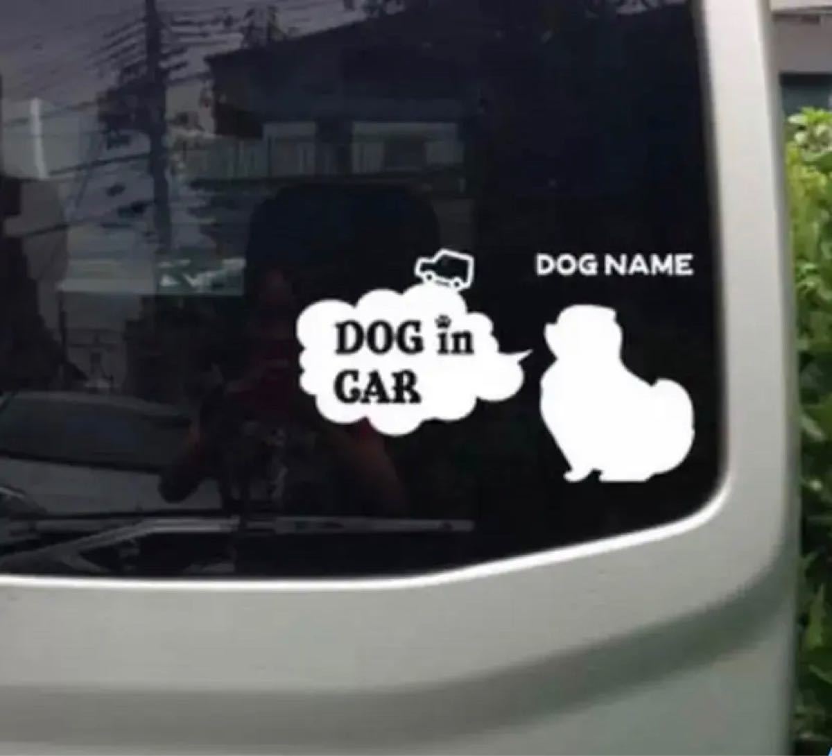 【送料込み】ポメラニアン お座り ステッカー ドッグインカー リアガラス 犬