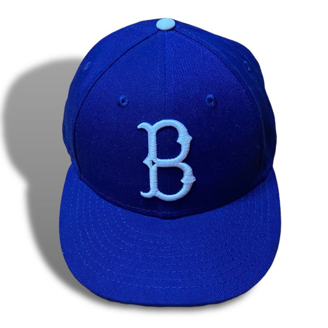 極希少 極美品 USA限定 NEW ERA ニューエラ Brooklyn Dodgers ブルックリン ドジャース 7 5/8 正規 旧ロゴ キャップ 帽子 CAP ロサンゼルス_画像3
