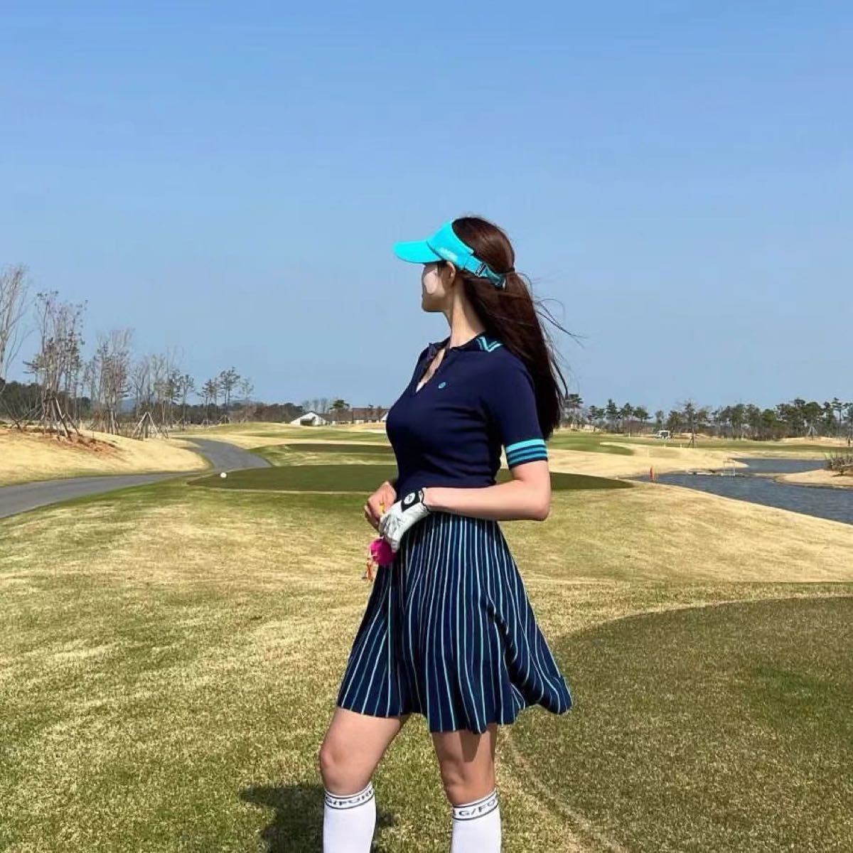 人気沸騰ブラドン GFORE ゴルフ ウェア レディース スカート （ホワイト）Sサイズ ウエア(女性用)